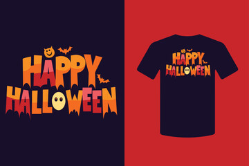 Happy Halloween T-Shirt Design vector illustration.	

