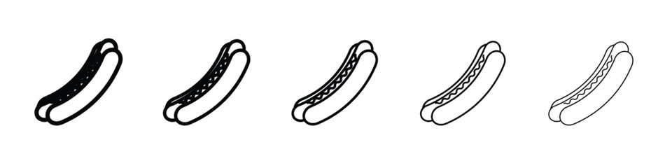 Hotdog icon vector, Symbol, logo illustrations