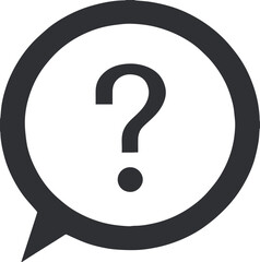Speech bubble icon with question mark vector illustration
