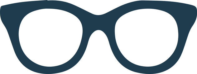 Thick framed glasses icon vector illustration