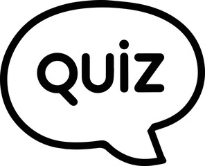 Quiz speech bubble text icon vector illustration