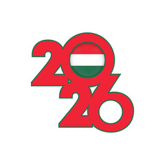 2026 banner with Hungary flag inside.
