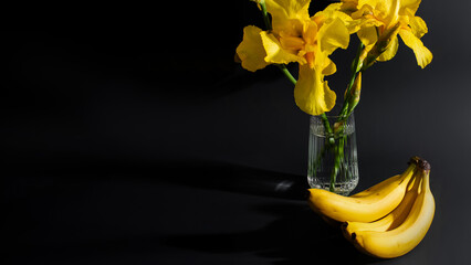 Golden Irises And Bananas Bask