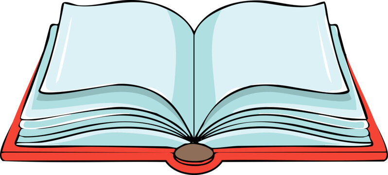 Livre ouvert dessin&eacute; &agrave; la main, style esquisse