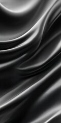 Fototapeta premium A close up of flowing black fabric with subtle light and shadow details