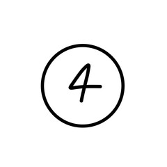 Math numbers doodle hand drawn icon