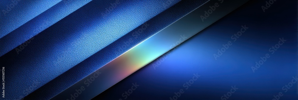 Poster layers of blue light and texture create an abstract composition in a modern design setting