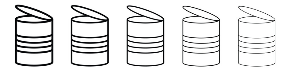 Open tin can icon vector, Symbol, logo illustrations