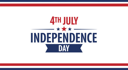 Fourth of july independence day graphic with stars and stripes border