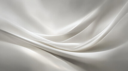 Soft white wave shadows drifting—an abstract gradient background evoking tranquility and lightness