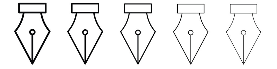 Pen nib icon vector, Symbol, logo illustrations