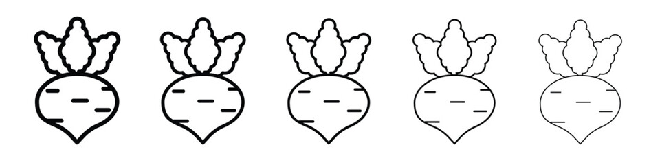Radish icon vector, Symbol, logo illustrations