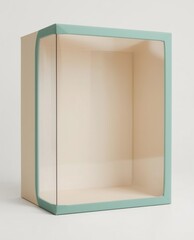 High-resolution empty collectible display box with elegant frame design and clean lighting