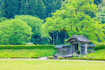 初夏の一乗谷朝倉氏遺跡　福井県福井市　Ichijodani Asakurashi Ruins in early...