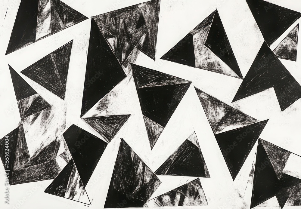 Poster abstract geometric triangle pattern
