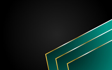 Green abstract with gold lines