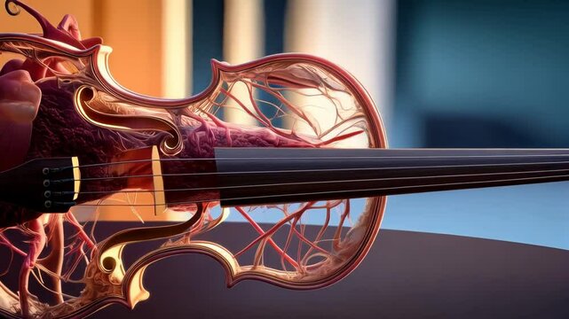 Heart-shaped violin combines anatomy with artistry in a unique display of creativity and imagination