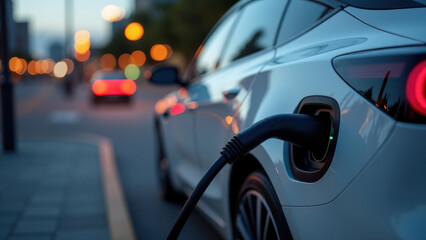 Plugging in at a charging station