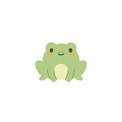 Naklejka premium Adorable Cartoon Frog with a Smiling Face and Cheerful Expression.