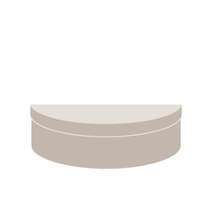 Minimalist Taupe Round Box with Lid Simple Design Clean Aesthetic.