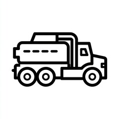 Obraz premium The silhouette of a black transport truck is accompanied by a water drop icon