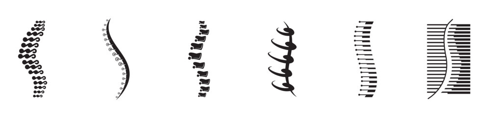 best of collection abstract chiropractic logo, Vector illustration
