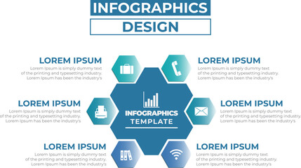 Modern Clean and informative Infographic Design With Icon, Graphics Element, Step. Infographics Step, Element Design For Business presentation, Research and wallpaper, brochure, social media post etc