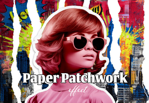 Paper Patchwork Photo Effect