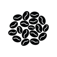 Black and white coffee beans illustration for a cafe or a coffee shop