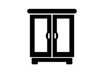 Minimalist Silhouette Cabinet – Black Line Furniture Icon