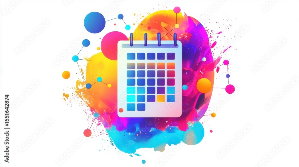 Poster a vibrant abstract of a calculator representing the role of technology data and analytics in busines