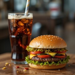 hamburguesa y soda