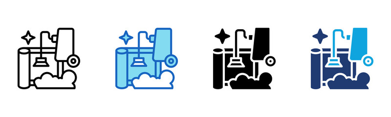 Carpet Cleaning icon Multi Style Vector Illustration