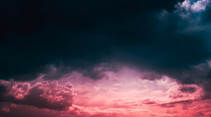 Amazing sunset sunrise Sky in Blue pink toned colors. Sky In Different Colors. From Dusk Till Dawn....