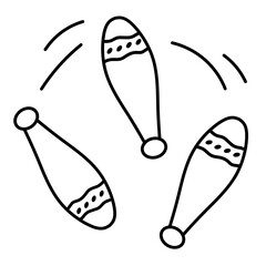 juggling club icon vector