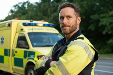 Fototapeta premium Ambulance paramedic emergency medical services