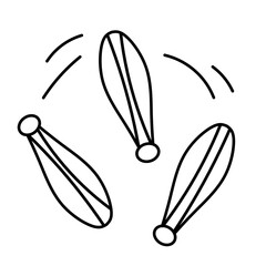 juggling club icon vector