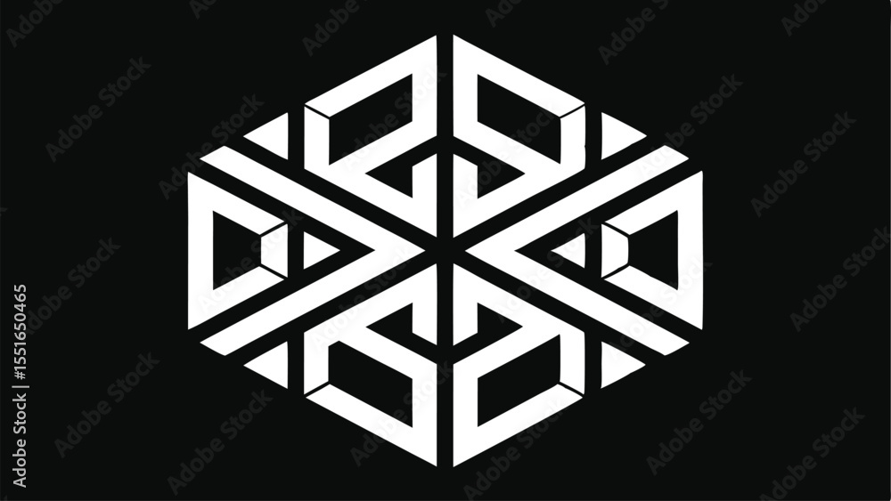 Poster abstract geometric pattern in white color suitable for modern design projects