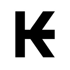 Obraz premium Mosaic letter K icon vector illustration