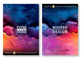 Flyer template, business brochure template, impasto layered texture, wedding invitation template, universal background, versatile vector background, creative brochure template, invitation template