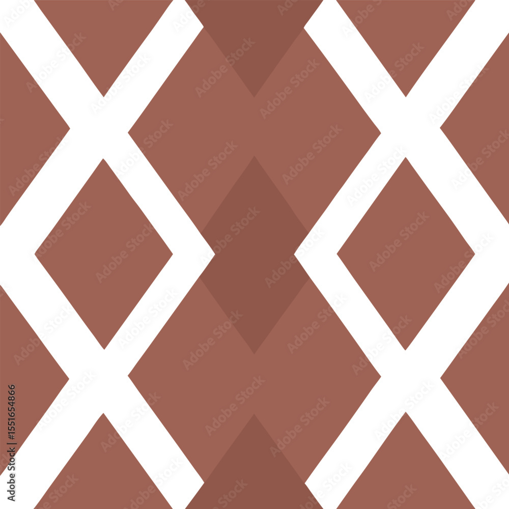 Aufkleber abstract geometric pattern with repeating x and diamond shapes in earthy tones