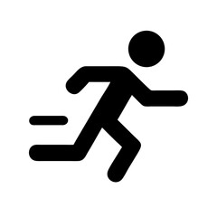 Fast running person icon vector illustration