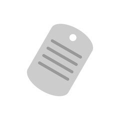 Vector illustration of a Dog Tag in flat style isolated in white background