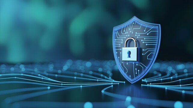 Cyber security and data protection, internet network security, protect business and financial transaction data from cyber attack, secure private user data encryption

