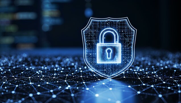 Cyber security and data protection, internet network security, protect business and financial transaction data from cyber attack, advanced encryption for user data security