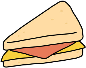 sandwich with ham and cheese