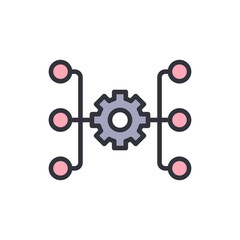 Connecting Nodes Through A Central Gear Mechanism In A Network