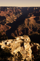 Hazy Sky Day Winter The Grand Canyon Arizona