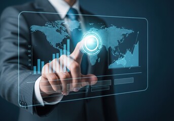Business analytics interface display 