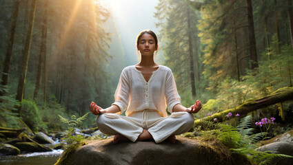 Meditation Scene In Nature
